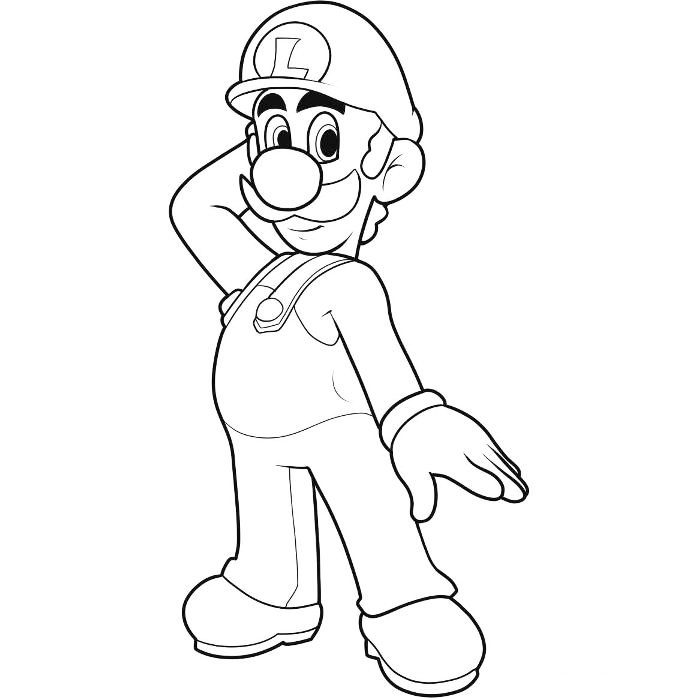 Nintendos Luigi Coloring Page