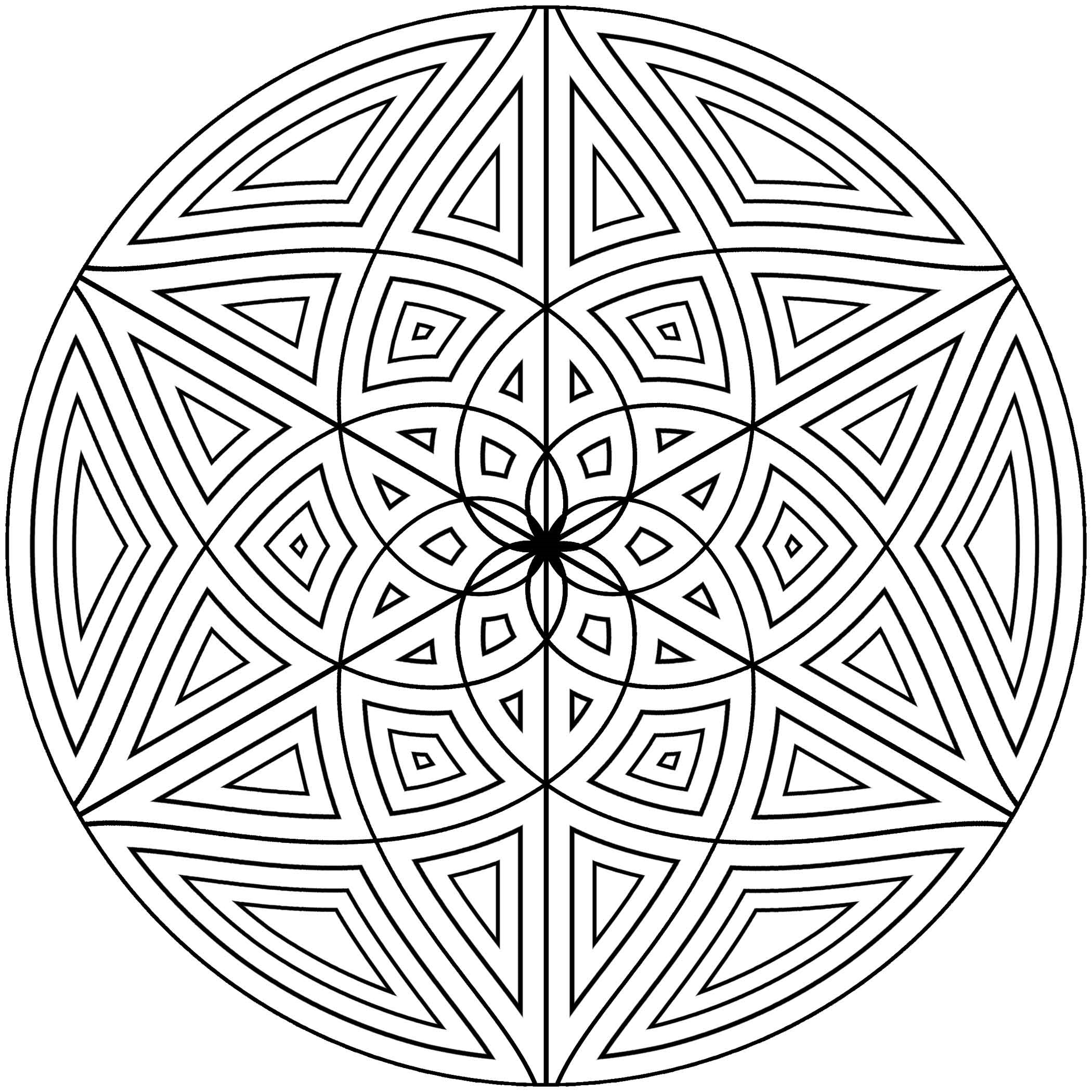 Download Free Printable Geometric Coloring Pages for Adults.