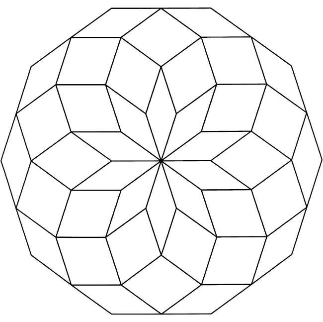 coloring pages shapes geometric simple