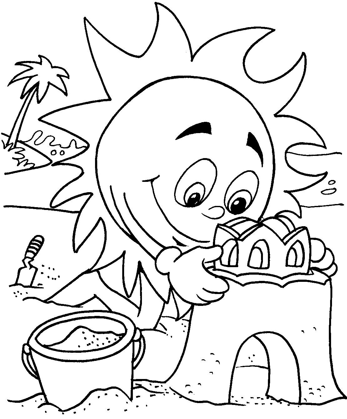 summer drawings for kids to color