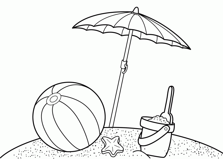 summer coloring pages for preschool