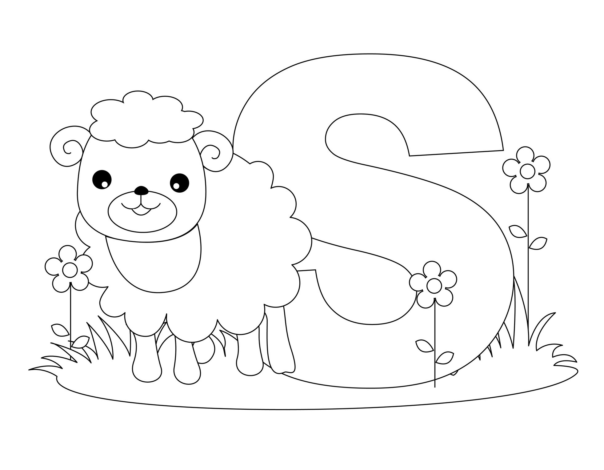 Alphabet Coloring Pages Free 1