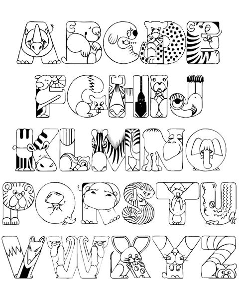 Free Printable Alphabet Coloring Pages for Kids - Best