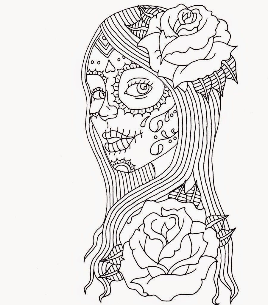 Free Printable Day of the Dead Coloring Pages - Best Coloring Pages For ...
