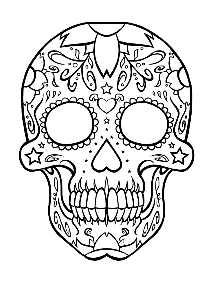 Free Printable Day of the Dead Coloring Pages Best