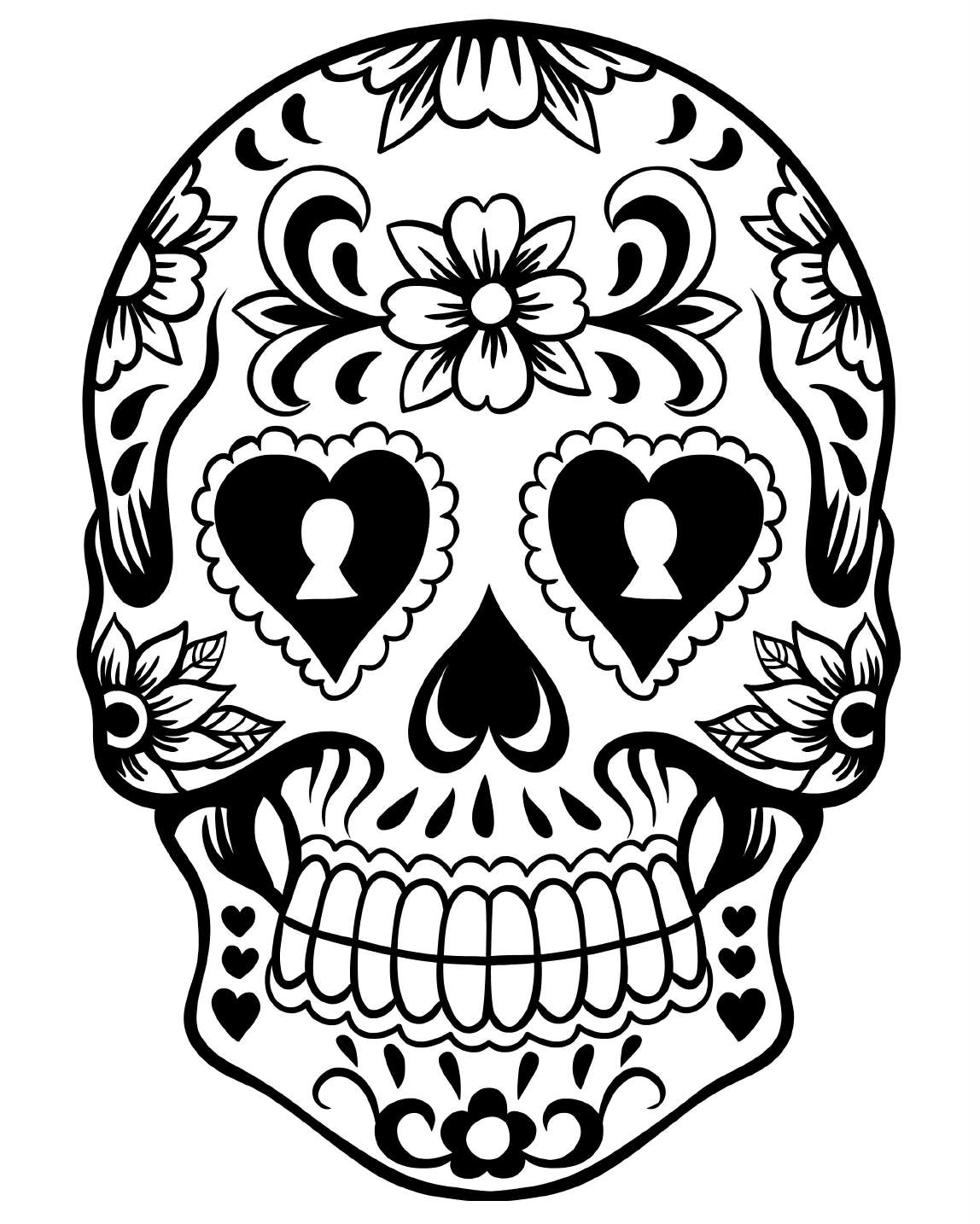 Day Of The Dead Coloring Pages Free Printable