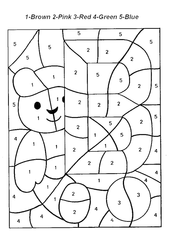 B For Bear Color By Number