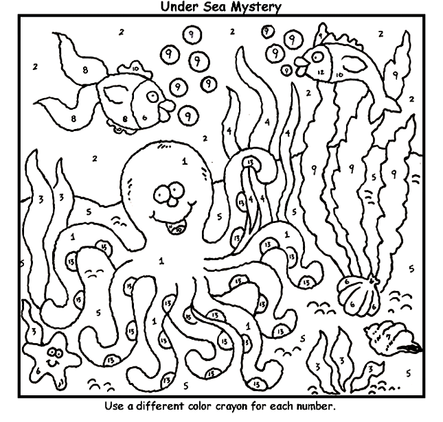 Free Printable Color by Number Coloring Pages - Best
