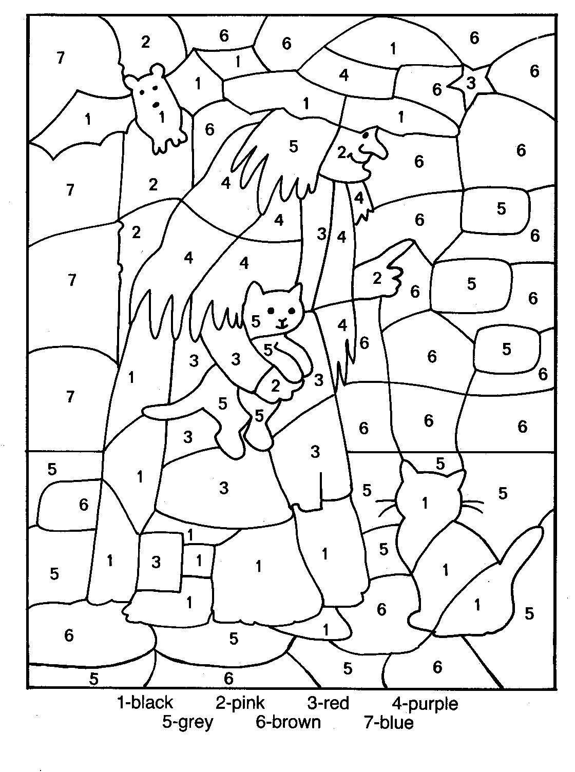 Download Free Printable Color by Number Coloring Pages - Best Coloring Pages For Kids