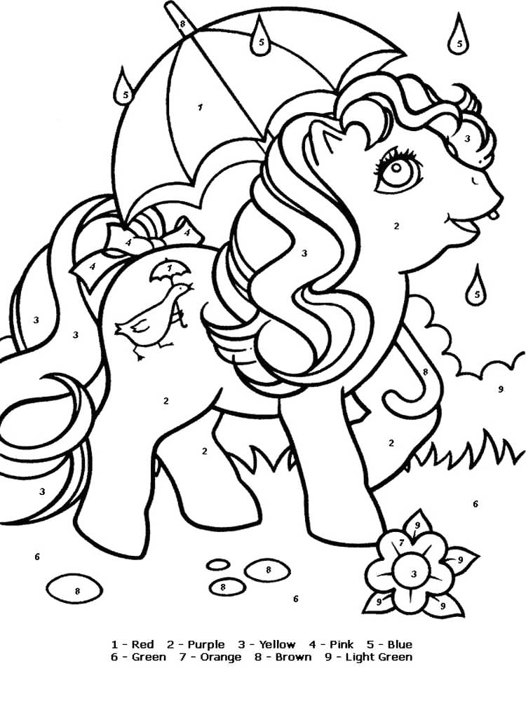 My Little Pony Old School Color By Number