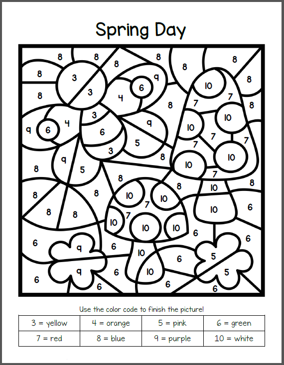 free printable colornumber coloring pages  best