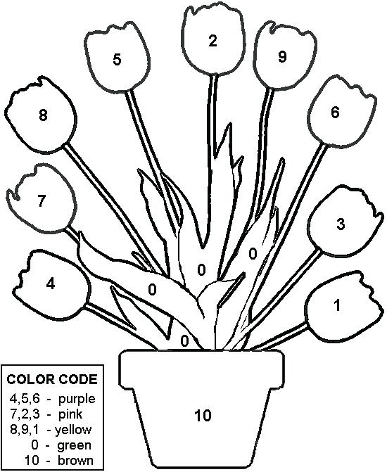 55 Top Flower Coloring Pages By Numbers Download Free Images