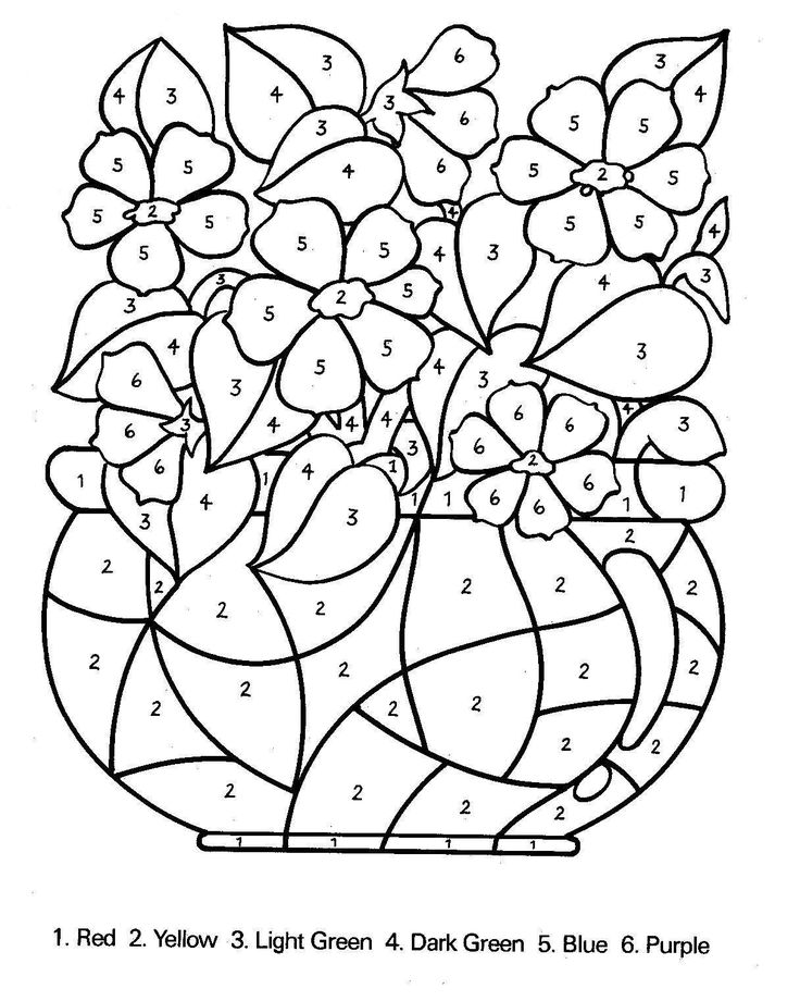 free printable color by number coloring pages best