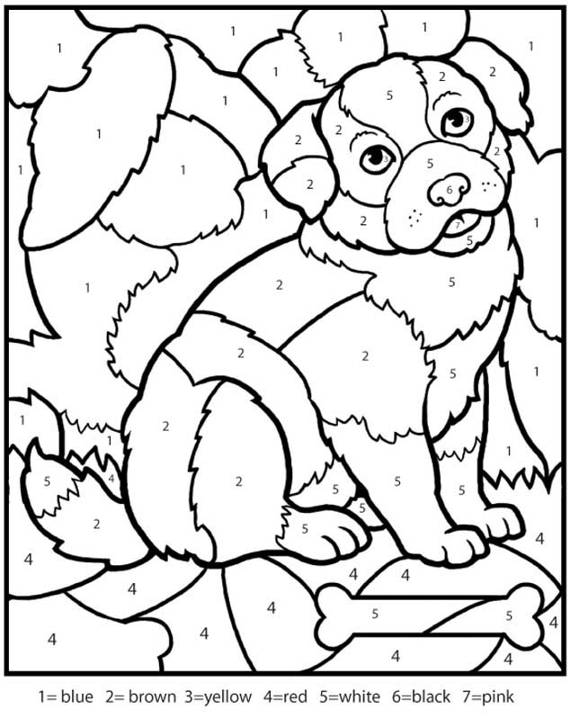 Printable Paint by Number Coloring Pages