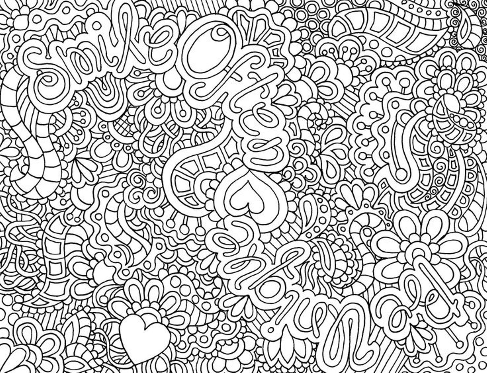 detailed abstract coloring pages for teenagers