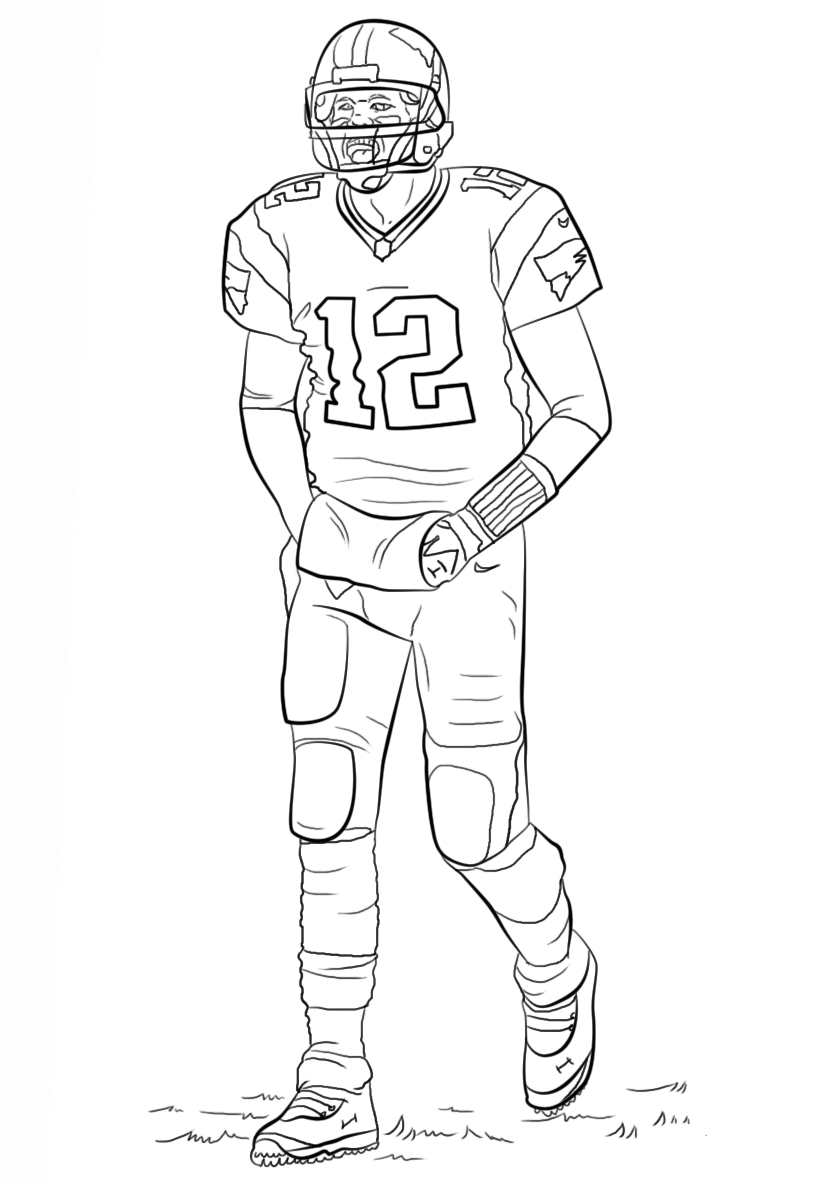 Nfl Player Coloring Sheets ~ Football Nfl Coloring Players Uniform