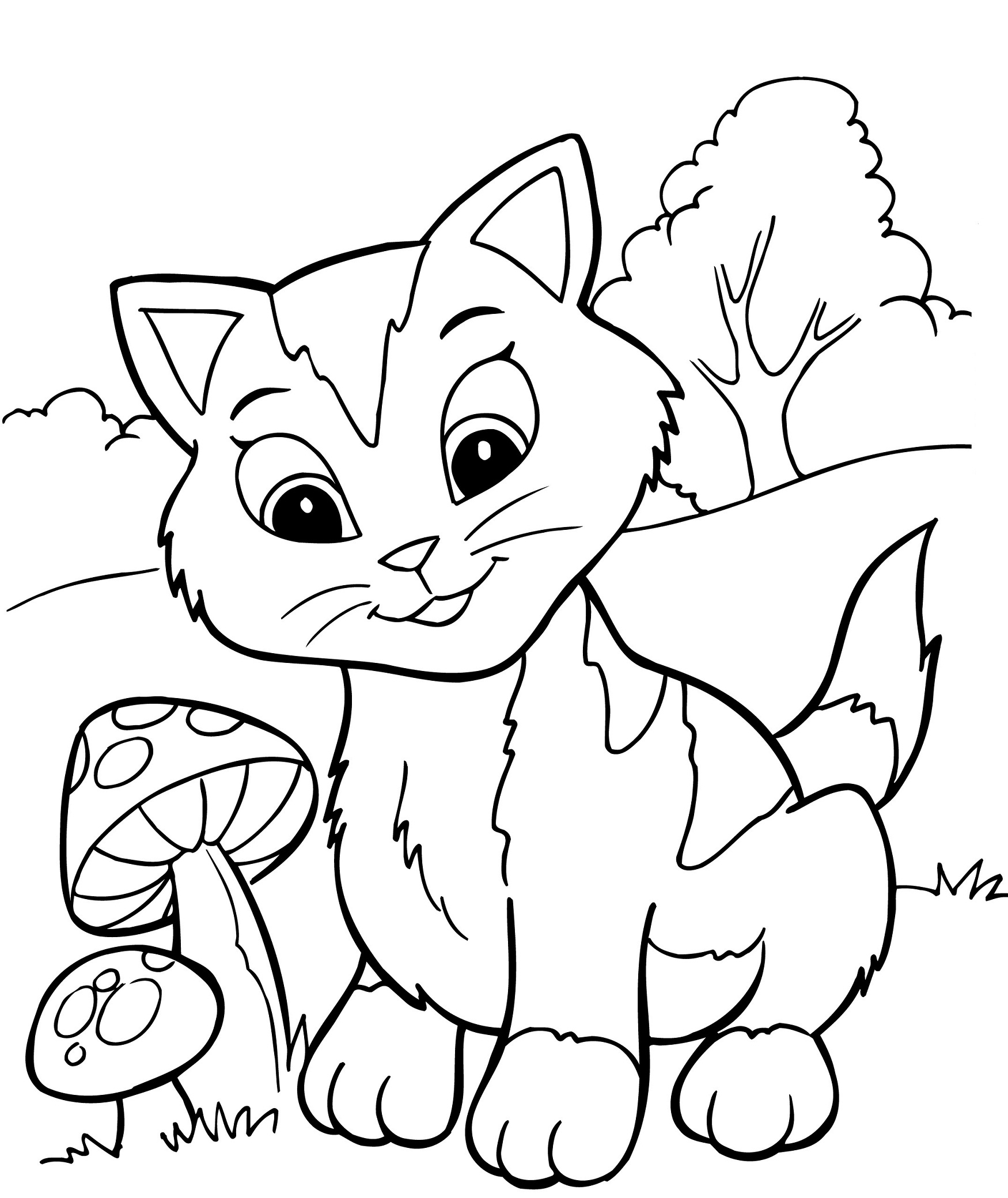 Kitty Coloring Pages Printable