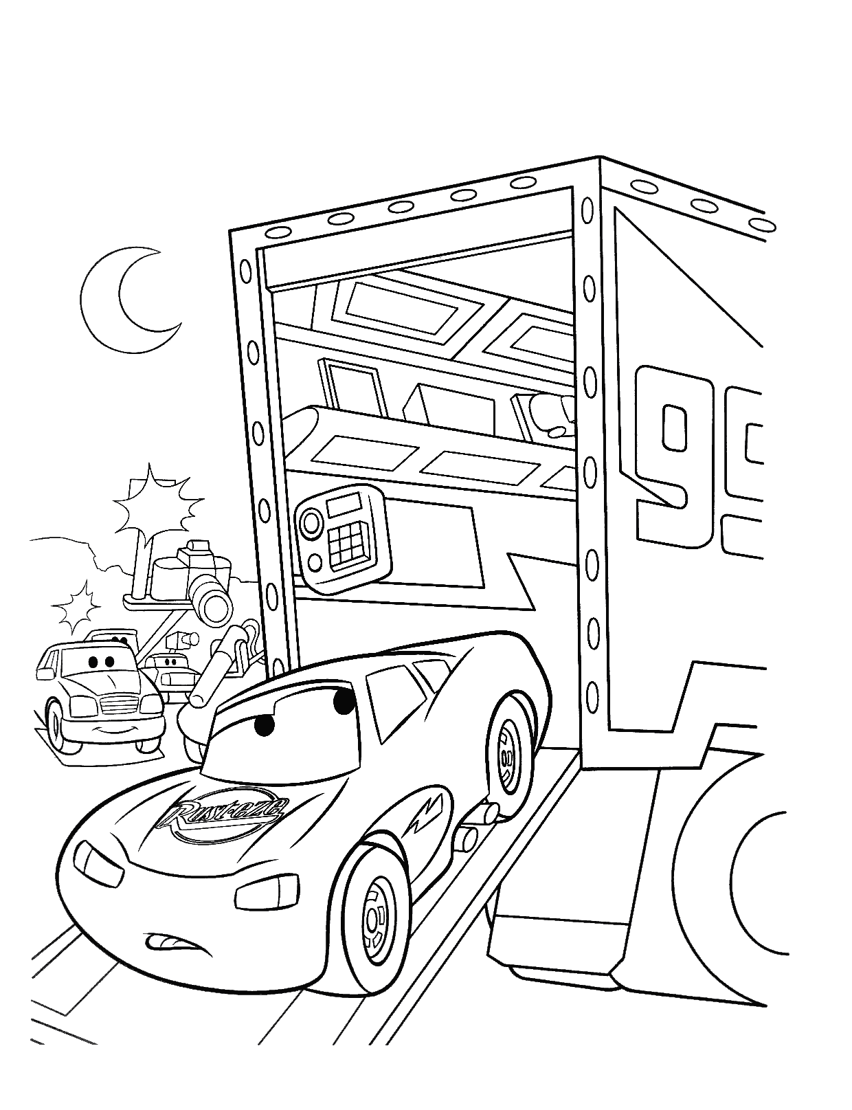 Animal Cars Movie Coloring Pages 