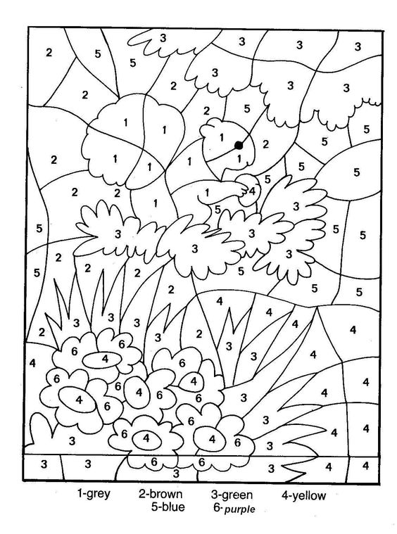 Free Printable Color by Number Coloring Pages - Best