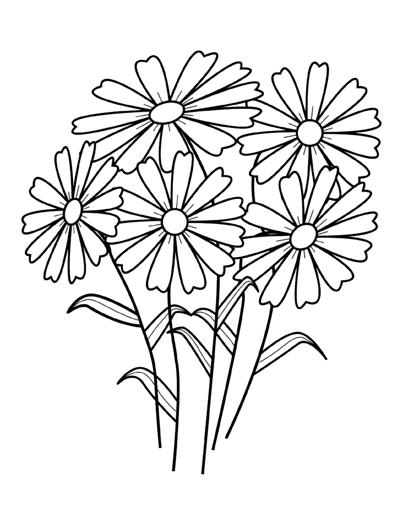 Featured image of post Full Size Printable Flower Coloring Pages