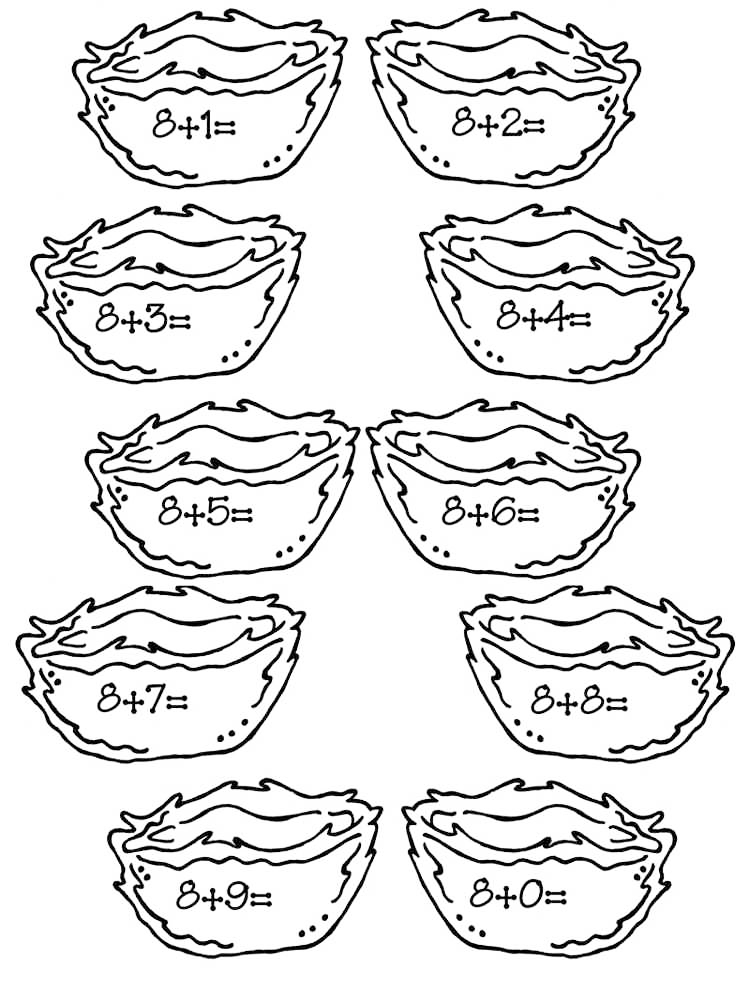 Addition Coloring Worksheet