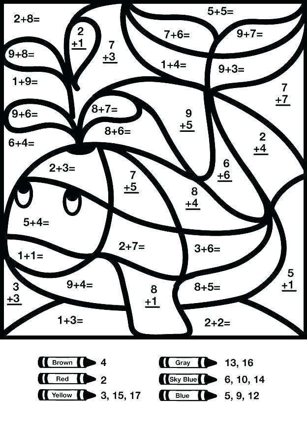 Free Printable Color By Number Math