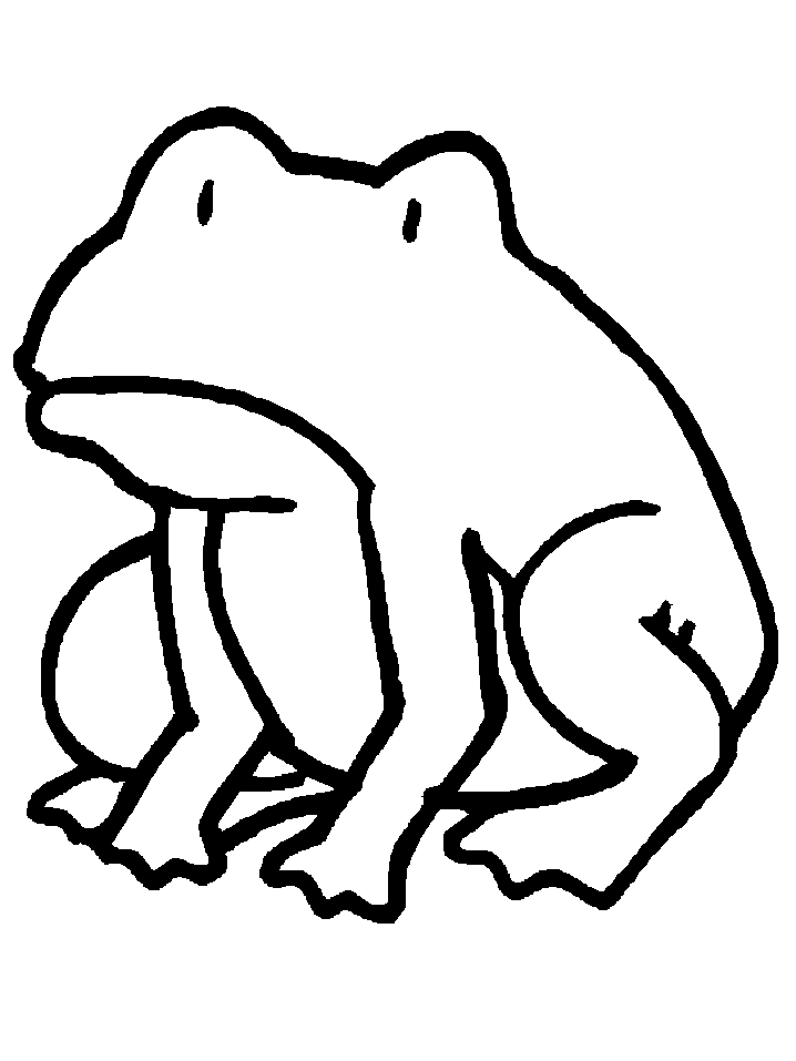 Frog Preschool Coloring Page