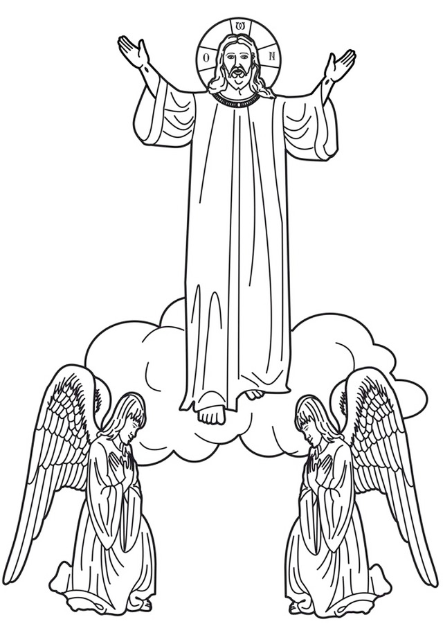 Jesus Ascention Coloring Page