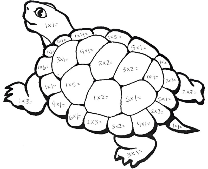 Multiplication Turtle Worksheet