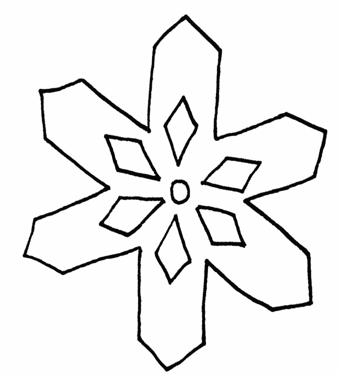 Snowflake Preschool Coloring Page