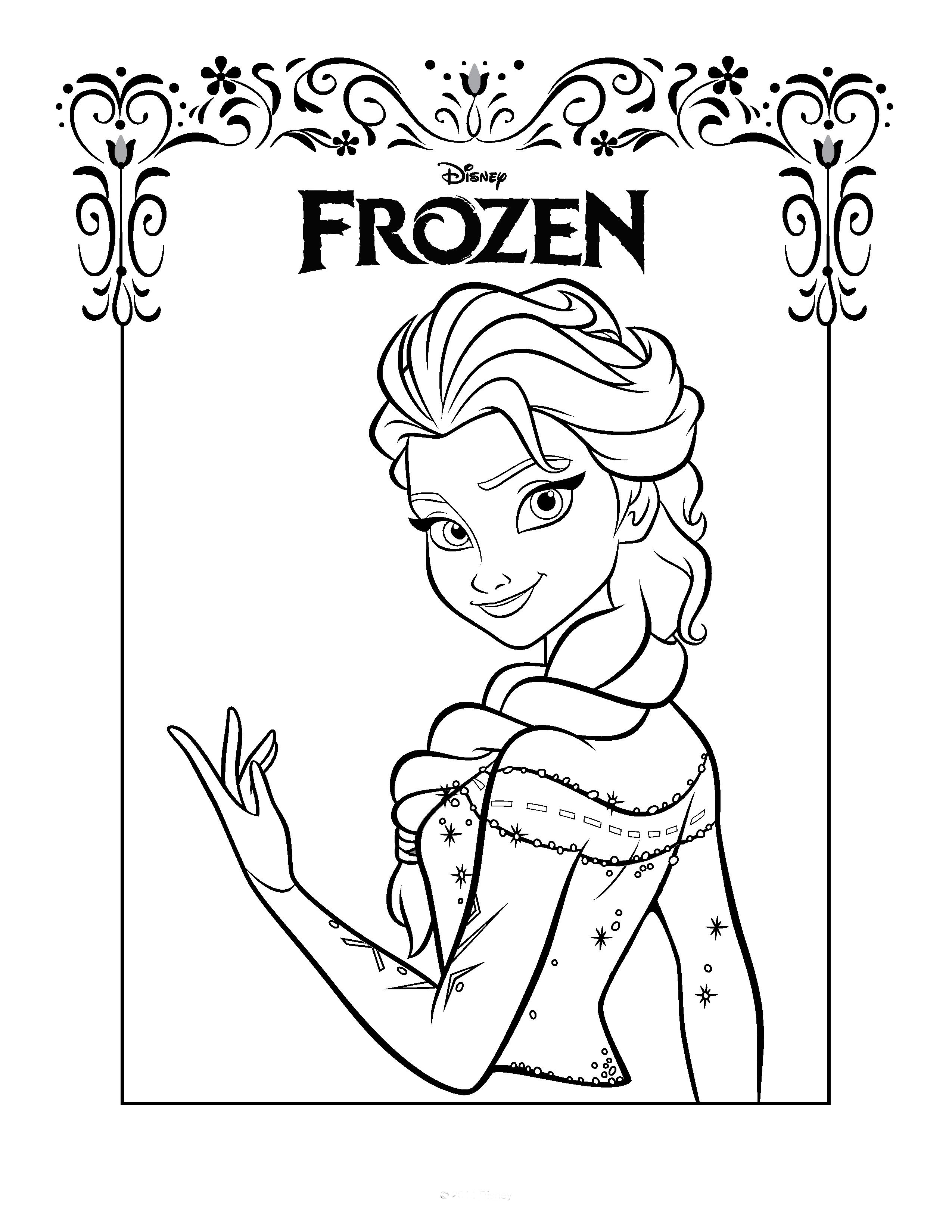 frozen coloring pages printable pdf
