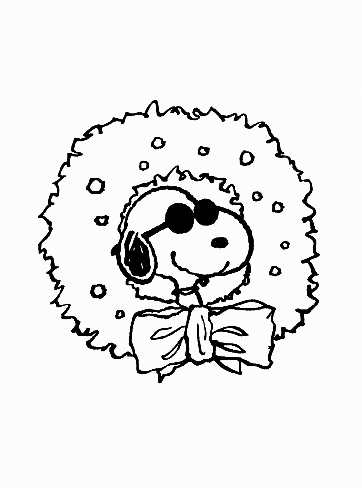 peanuts christmas coloring pages