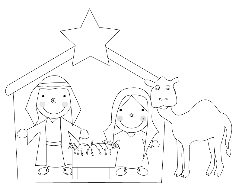 Nativity stable scene Black and White Stock Photos & Images - Alamy