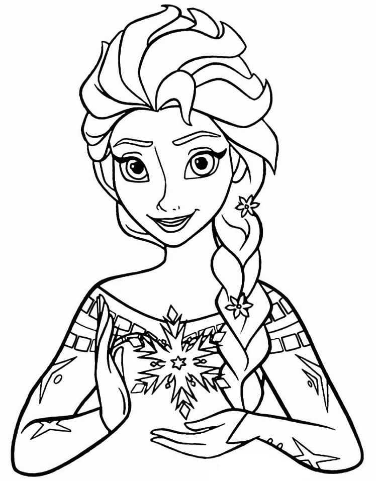 frozen princess coloring page