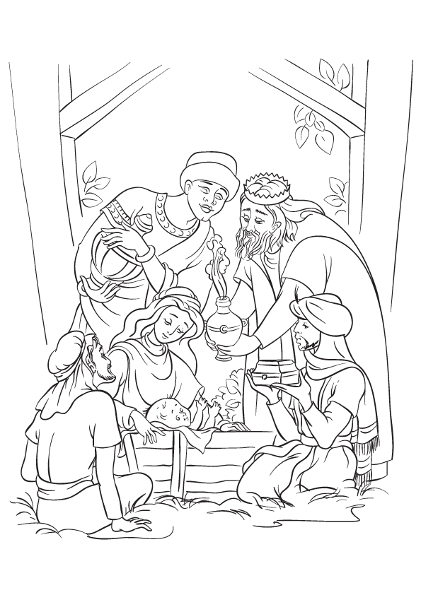 21+ Nativity Scene Coloring Pages
