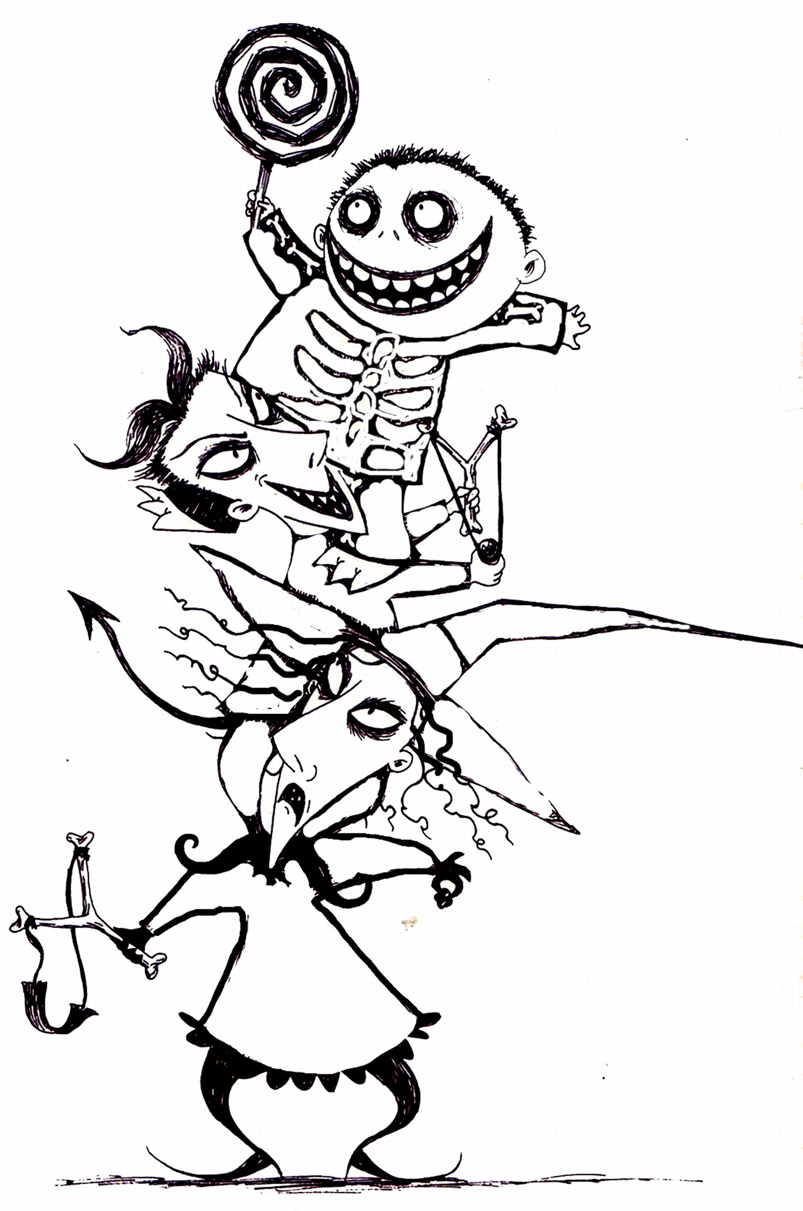Download Free Printable Nightmare Before Christmas Coloring Pages ...