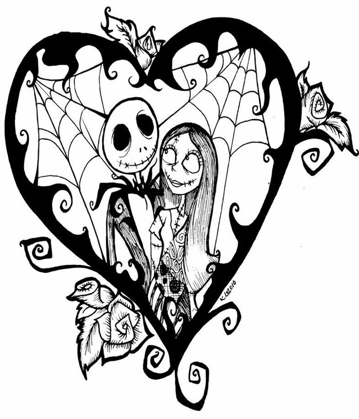 free printable nightmare before christmas coloring pages