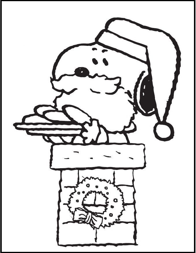 Snoopy Christmas Coloring Pages Printable