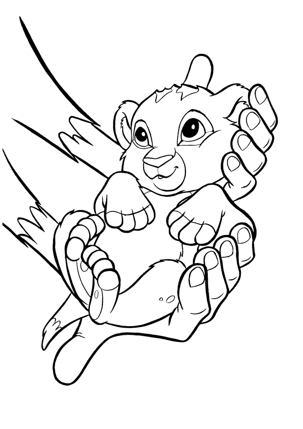 baby simba and nala coloring pages