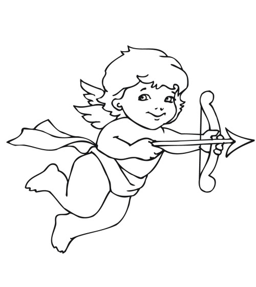 Printable Valentines Day Angel Coloring Page For Kids 6