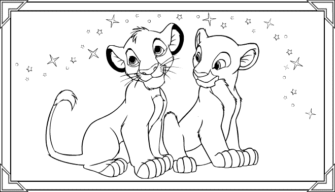 the lion king coloring page