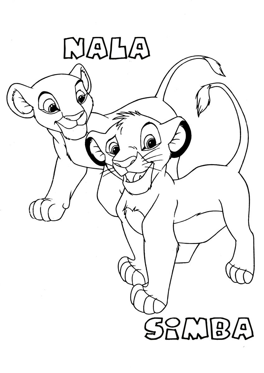 lion king characters coloring pages