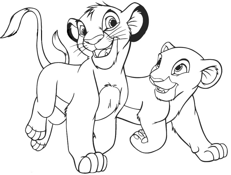 simba and mufasa coloring pages