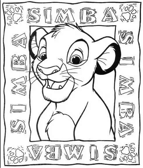simba lion king coloring pages