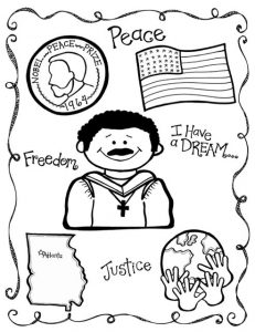 martin luther king jr coloring pages and worksheets  best