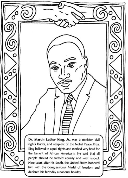 Martin Luther King Jr Coloring Pages and Worksheets - Best Coloring ...