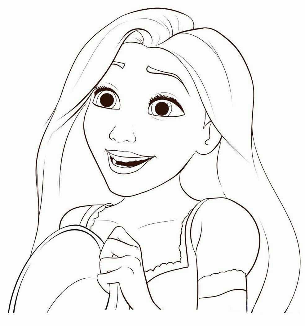 princess rapunzel coloring page