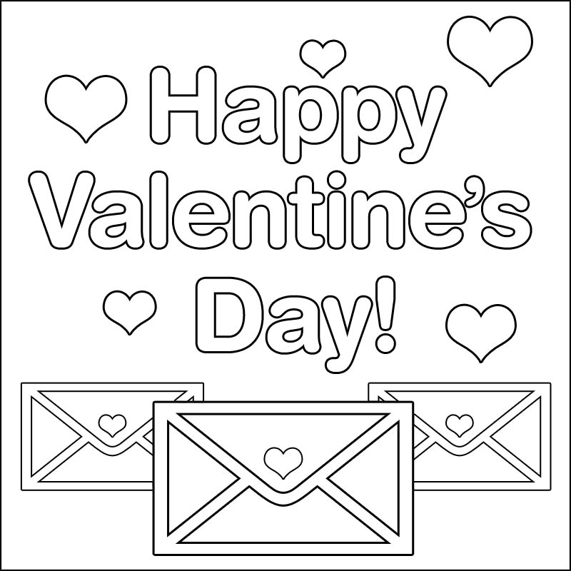 Printable Valentine Cards To Color