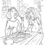 Brave Coloring Page - Merida and Mom