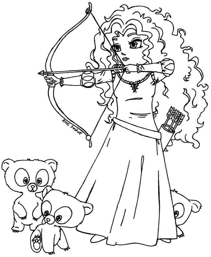 Brave Merida Coloring Pages